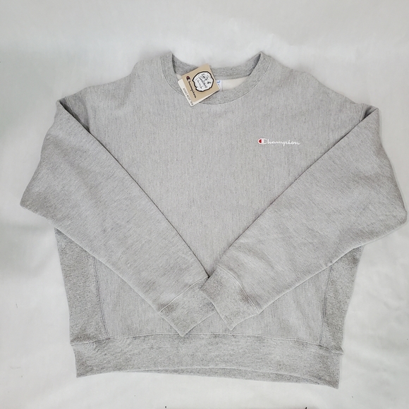 Champion Reverse Weave Heathered Gray Crewneck Pullover Sweatshirt Size 2XL NWT - Picture 12 of 12